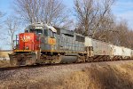 UP 1158 stays busy going backwards past Gustafson Road